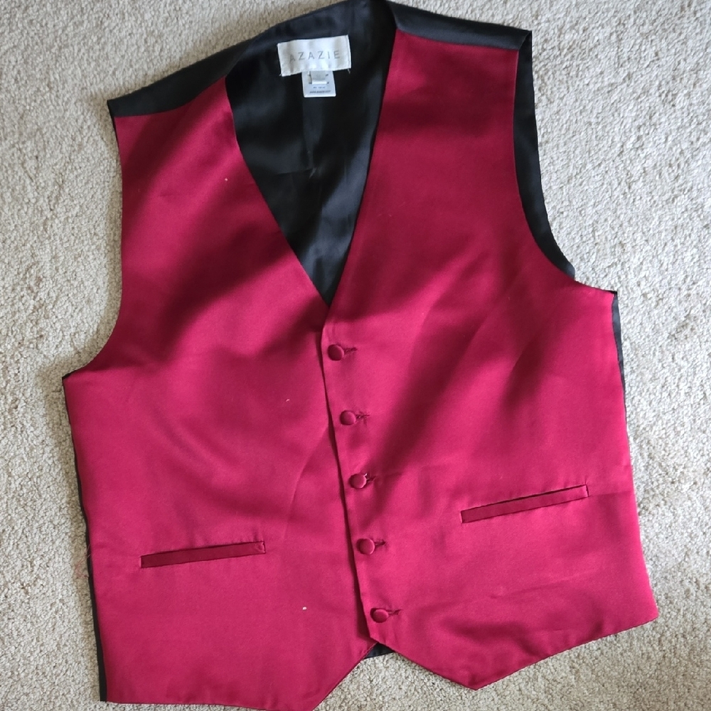 Burgundy Button-Up Vest